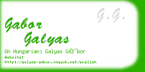 gabor galyas business card